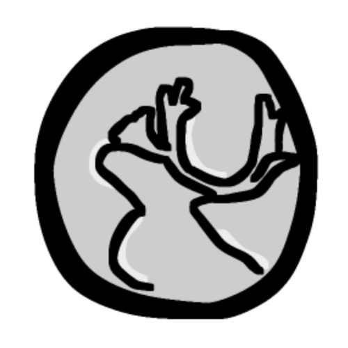 A simplified illustration of the Canadian quarter (25 cent) coin.